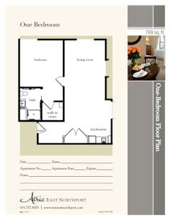 One Bedroom  floorplan image