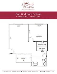 The One Bedroom Deluxe floorplan image