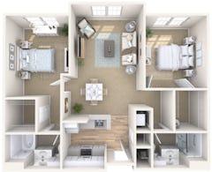 The Two Bedroom Sample B floorplan image