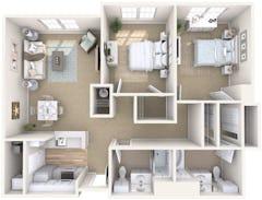 The Two Bedroom (Sample C) floorplan image