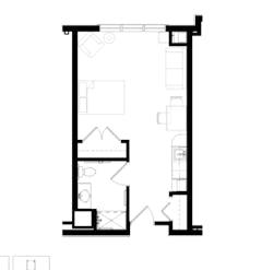 The Studio Apartment floorplan image