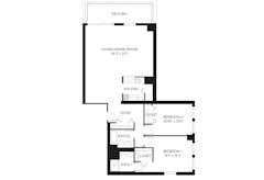2Bedrooms-Unit C with 2Bath floorplan image