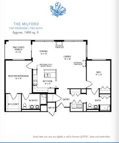 The Milford floorplan image