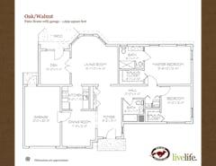 The Oak/Walnut floorplan image