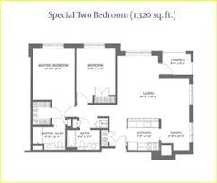 Special 2BR 2B floorplan image