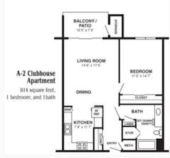 A-2 Clubhouse Apartment floorplan image