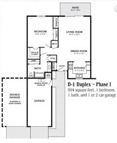 D-1 Duplex-Phase 1 floorplan image