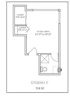 The Studio F floorplan image