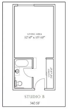 The Studio B floorplan image