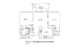 1BR 1B with Den Apartment floorplan image