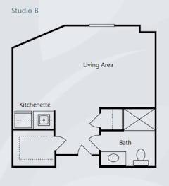 The Studio B floorplan image