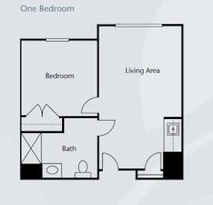 The One Bedroom  floorplan image