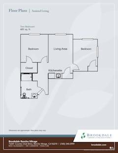 Two bedrooms floorplan image