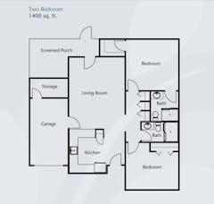 The Two Bedroom floorplan image