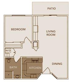 The Plan 2 at South Apartments floorplan image