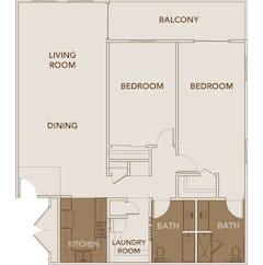 The Plan 7 at South Apartments floorplan image