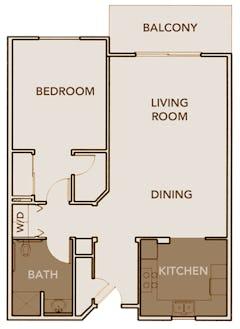 The Plan 3 at North Apartments floorplan image