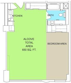 The Alcove Apartment floorplan image