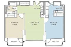 The Two Bedroom Apartment floorplan image
