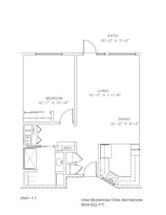 Apartment 1.1 floorplan image