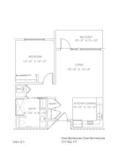 Apartment 2.1 floorplan image