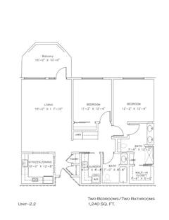 Apartment 2.2 floorplan image