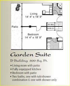 The Garden Suite D floorplan image