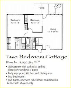 2BR 2B Cottage Plan I floorplan image