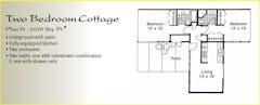 2BR 2B Cottage Plan H floorplan image