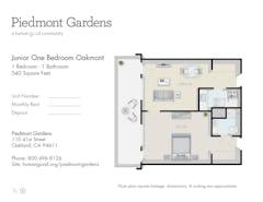 The Junior 1BR 1B Oakmont floorplan image
