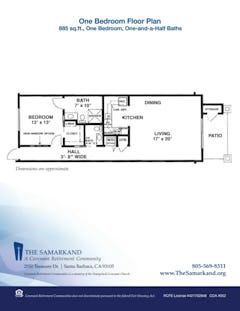 The One Bedroom Floor Plan 1 floorplan image