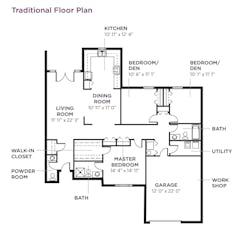 Carriage Homes - Traditional floorplan image