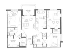 The Franklin at West Apartments floorplan image