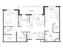 The Eisenhower at West Apartments floorplan image