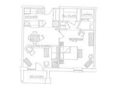 The St. Simons at East Apartments floorplan image