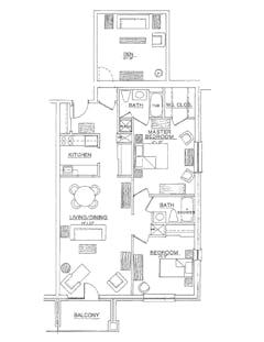 The Junaluska II at East Apartments floorplan image