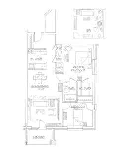 The Nashville II at East Apartments floorplan image