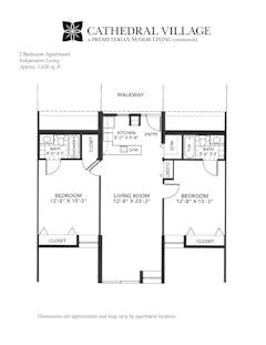 The Two Bedroom floorplan image