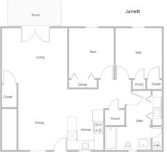 Two Bedroom at Jarrett Apartments floorplan image