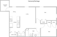 Two Bedroom at Harmony/Heritage floorplan image