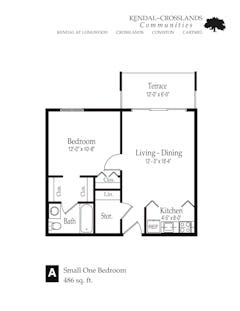 The Small One Bedroom Apartment (A) floorplan image