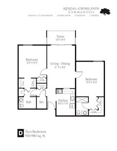The Two Bedroom Apartment (D) floorplan image
