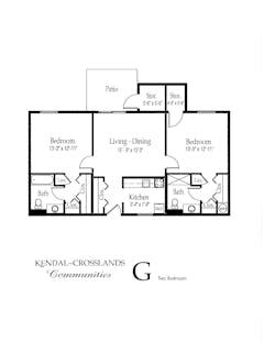 The Two Bedroom Cottage (G) floorplan image