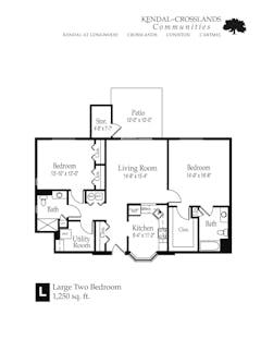 The Large Two Bedroom Cottage (L) floorplan image