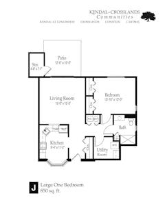 The Large One Bedroom Cottage (J) floorplan image