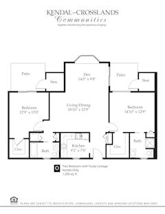The Expanded Two Bedroom Cottage (O) floorplan image