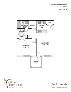 The One Bedroom Cottage floorplan image