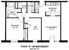 The Type F Apartment floorplan image