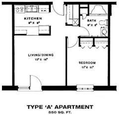 The Type A Apartment floorplan image