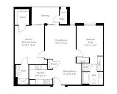 The Special 2BR 2B floorplan image